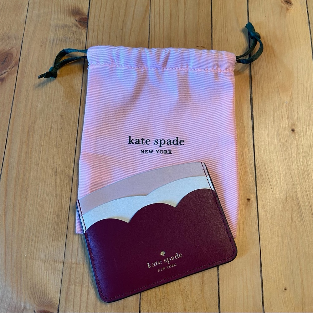 Kate Spade card holder with scallop detail
